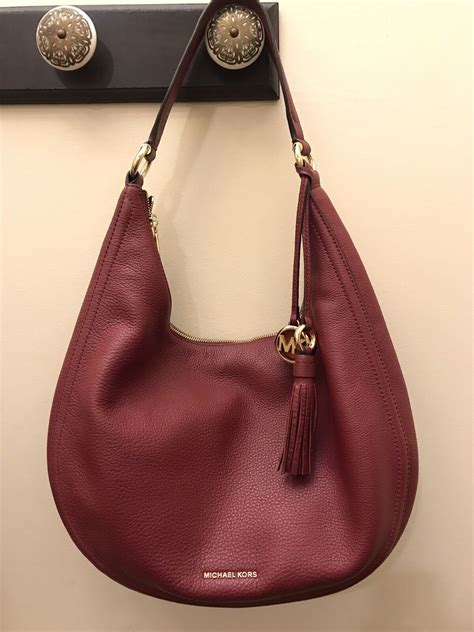 michael kors mulberry hobo leather lydia|MICHAEL KORS NWT Large Hobo Leather Mulberry Lydia .